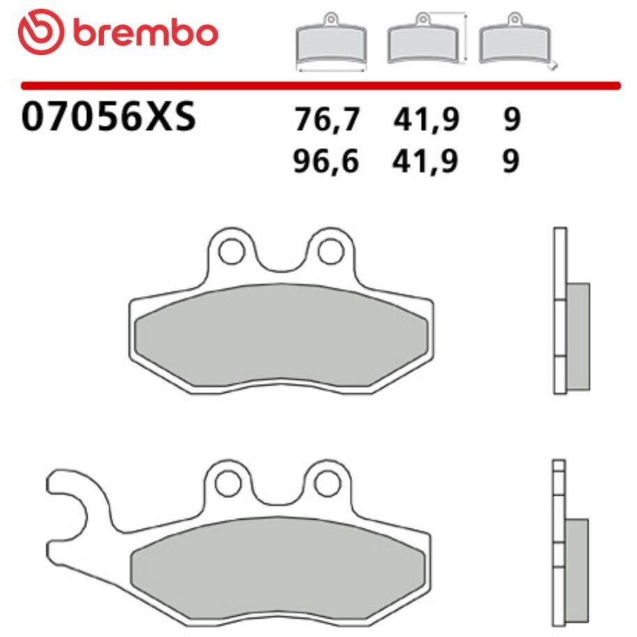 Brembo XS 07056XS Sintered Motorcycle Brake Pads for Maxi Scooters