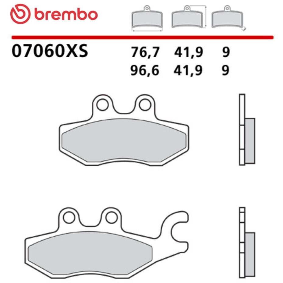 Brembo XS 07060XS Sintered Motorcycle Brake Pads for Maxi Scooters for APRILIA SR GT Compact CBS 125 (2021-2024); SR GT 125 (2022-2024) and other models