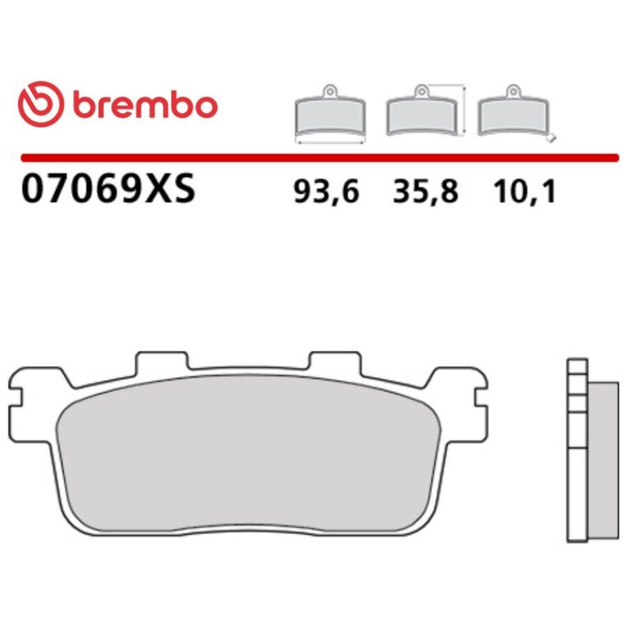 Brembo XS 07069XS Sintered Motorcycle Brake Pads for Maxi Scooters