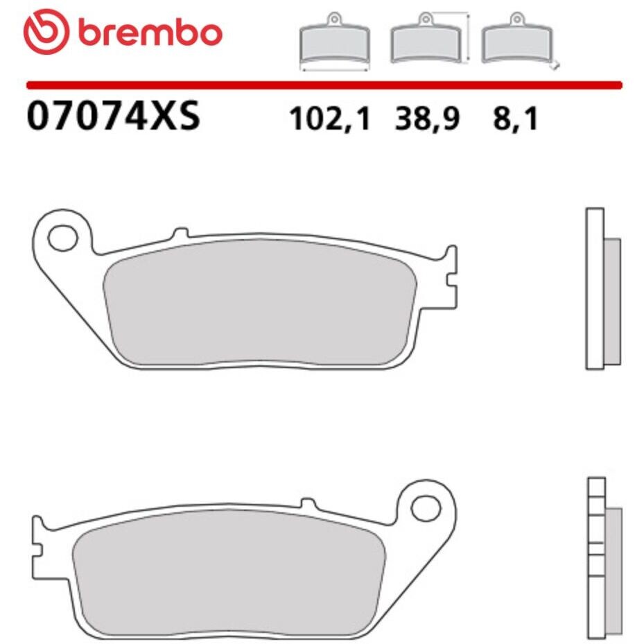 Brembo XS 07074XS Sintered Motorcycle Brake Pads for Maxi Scooters