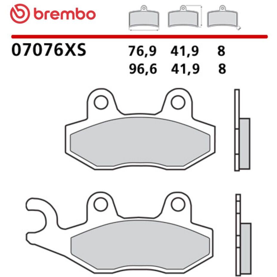 Brembo XS 07076XS Sintered Motorcycle Brake Pads for Maxi Scooters