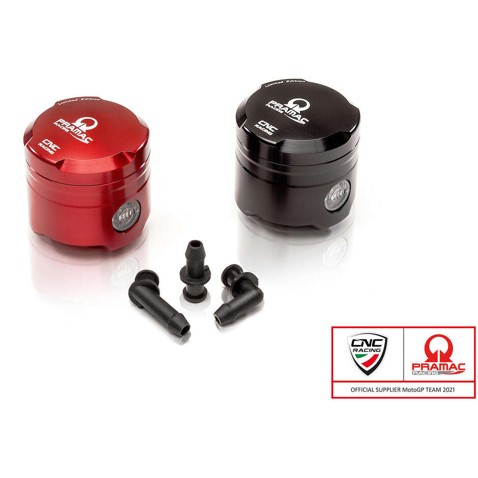 Bremsflüssigkeitsbehälter SE701 25ml MONOCHROM drei Düsen PRAMAC RACING Limited Edition CNC Racing Red