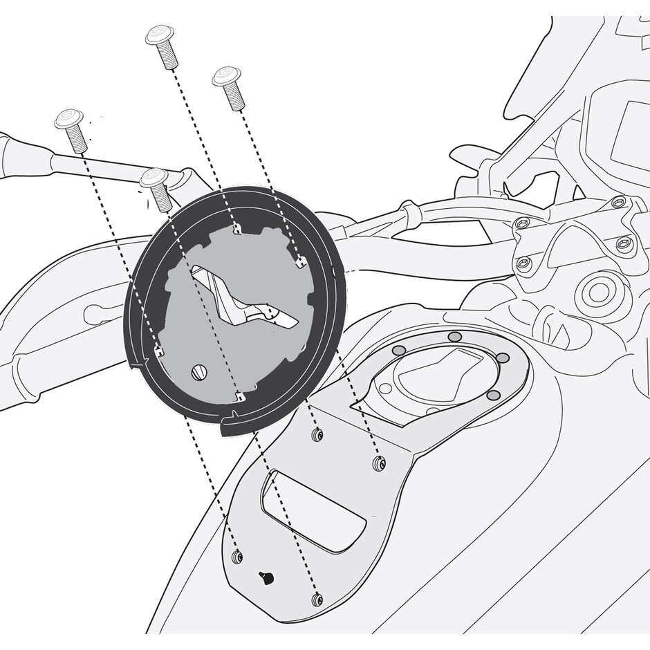 Bride de sacoche de réservoir Givi TankLock pour Moto Guzzi V 85 TT (2019-23)