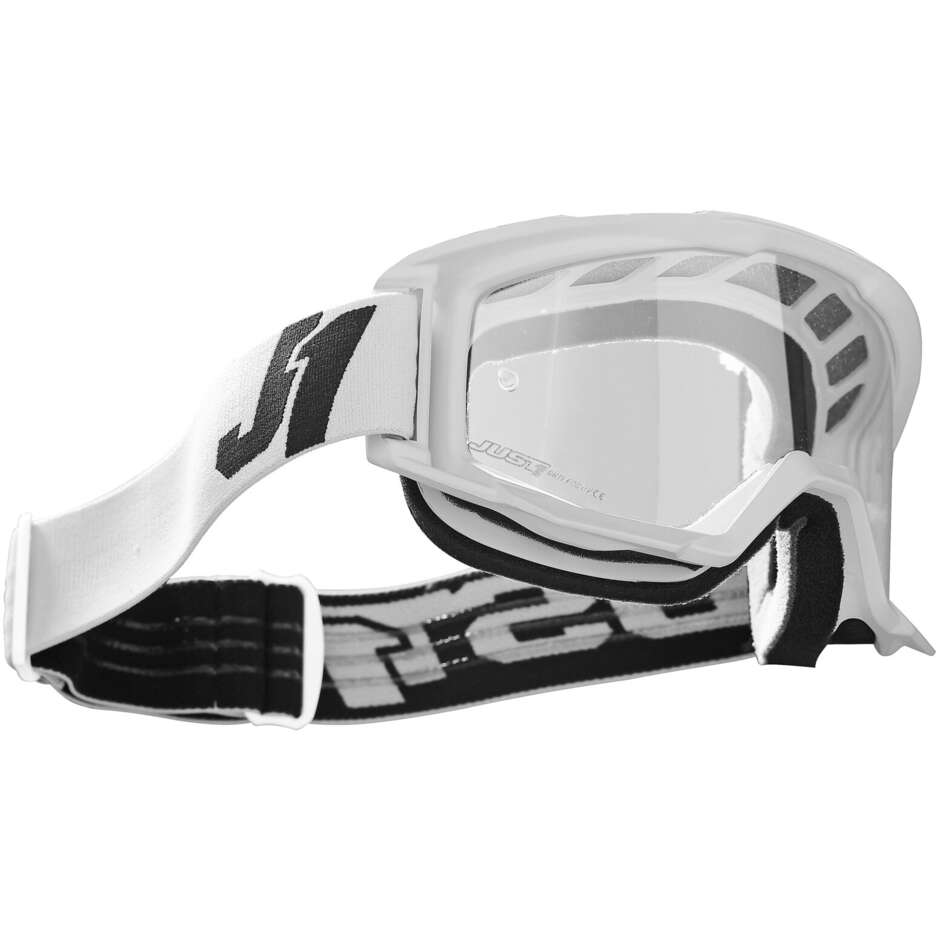 Brille Moto Cross Enduro Just1 Vitro Weiß
