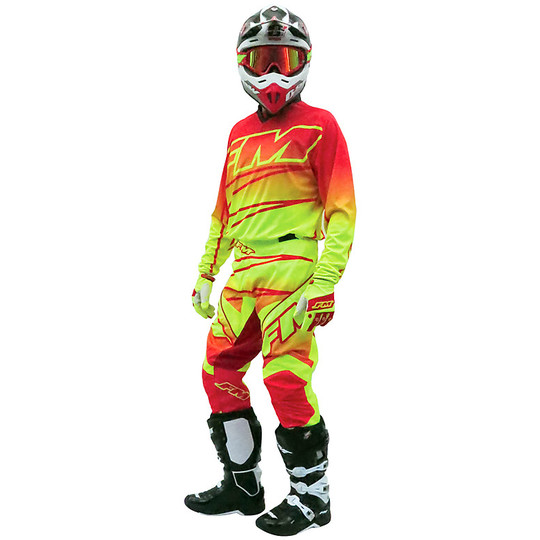 by Kid Moto Cross Enduro jersey FM X24 HERO Racing Yellow Fluo Red