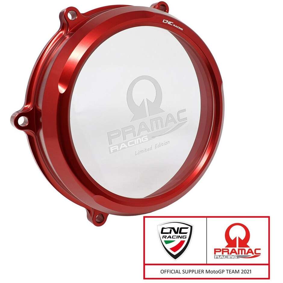 CA210 Transparent Carter for Oil Clutch Ducati Multistrada V4 - Diavel V4 - Pramac Racing Limited Edition CNC Racing Red