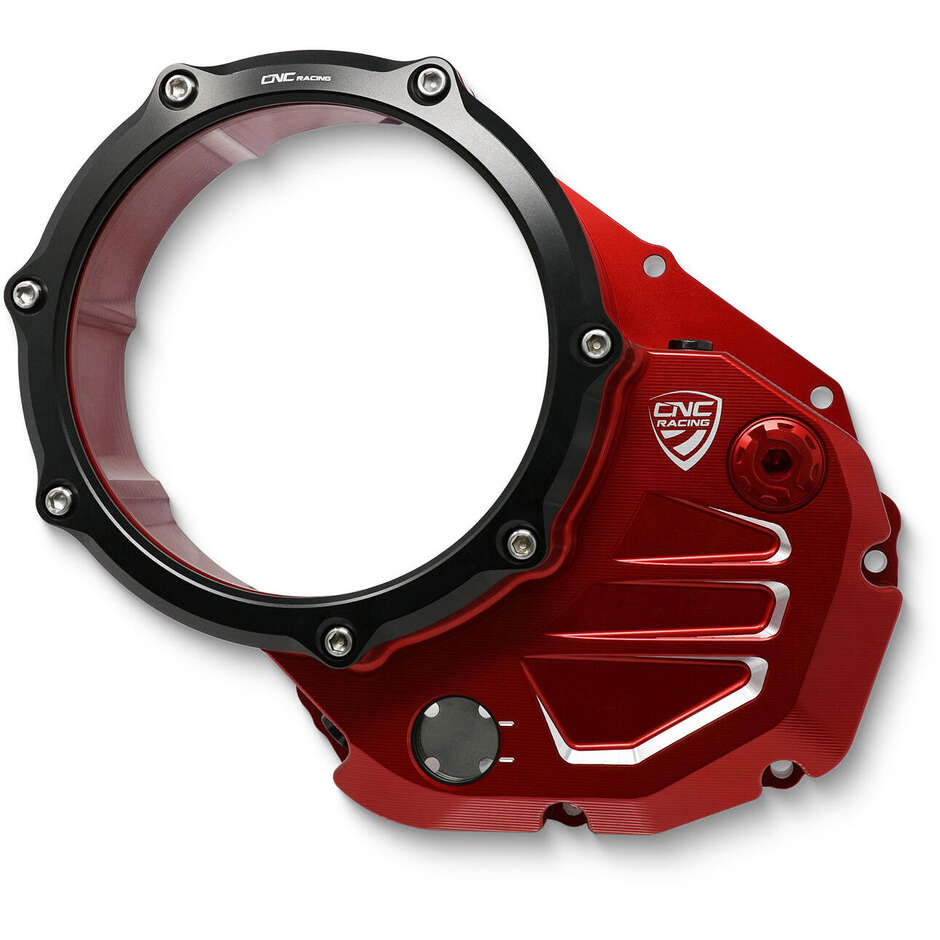 CA502 Transparent Carter for Ducati BICOLOR CNC Racing Oil Clutches Red Black