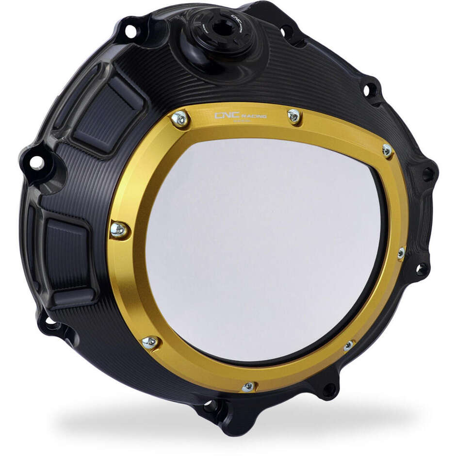 CA800 BMW CNC Racing Kupplungsdeckel, Schwarz/Gold, transparent