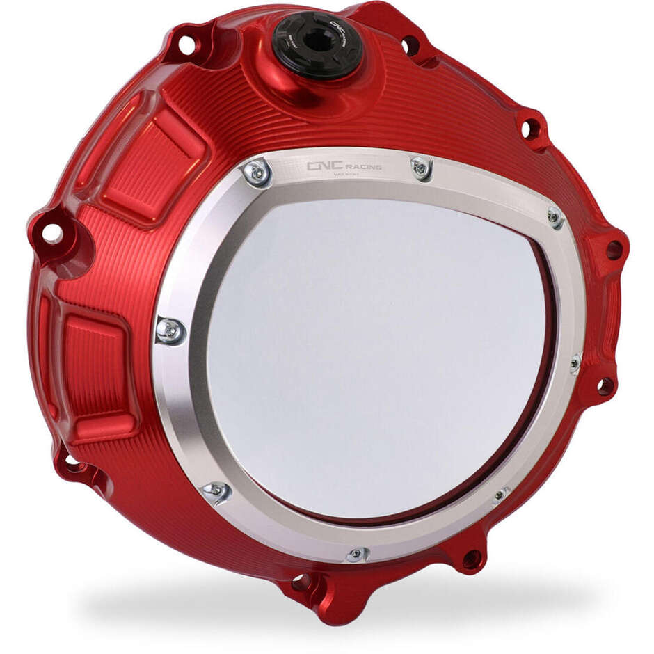 CA800 BMW CNC Racing Kupplungsdeckel transparent Rot Silber