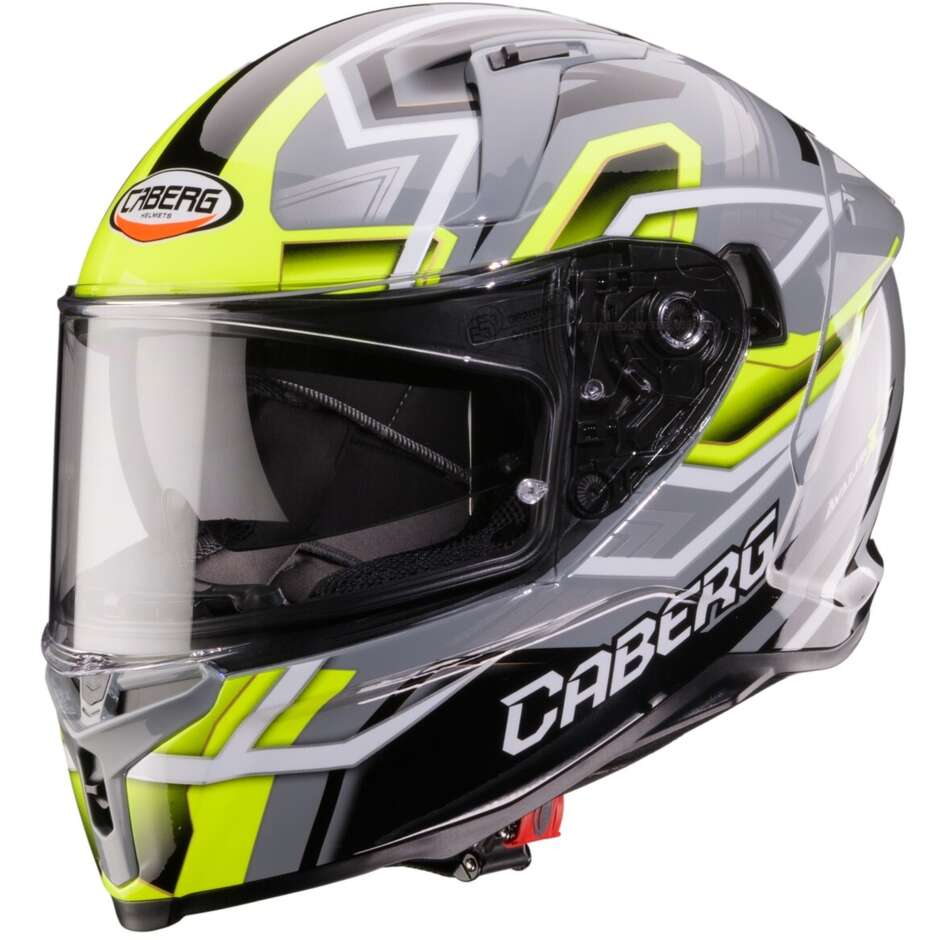 Caberg AVALON X BRAMA Full Face Motorcycle Helmet Grey Fluo Yellow Black