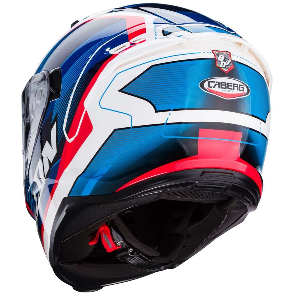 Caberg AVALON X OPTIC Integral Motorcycle Helmet White Blue Red