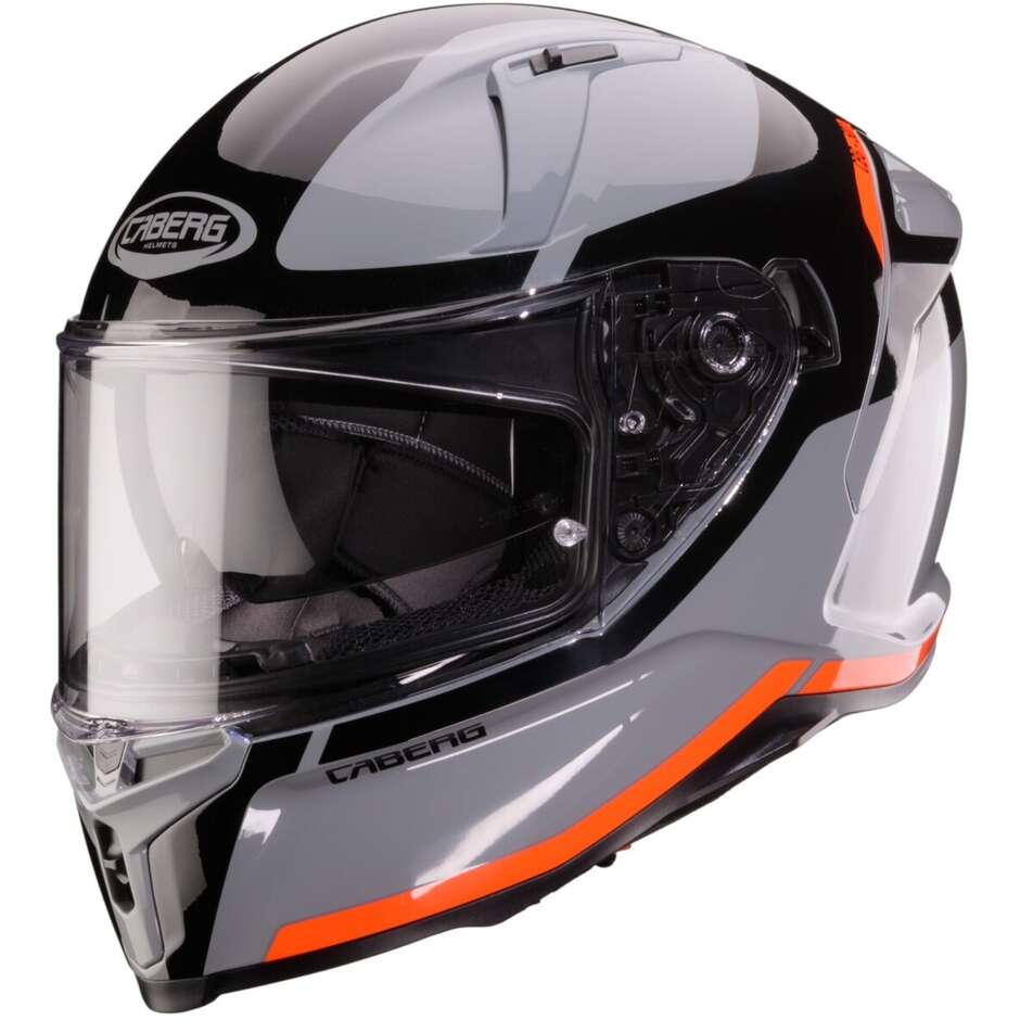 Caberg AVALON X PURE Full Face Motorcycle Helmet Grey Black Red Fluo