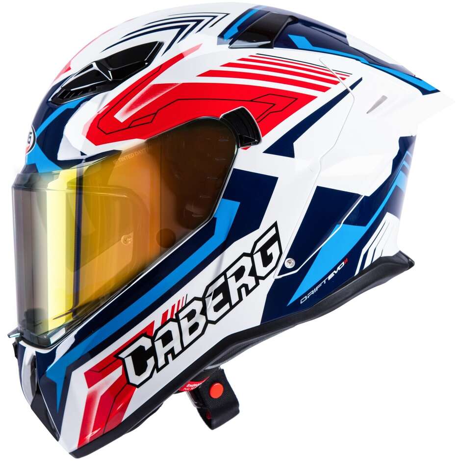 Caberg DRIFT EVO 2 JARAMA Full Face Motorcycle Helmet White Red Blue