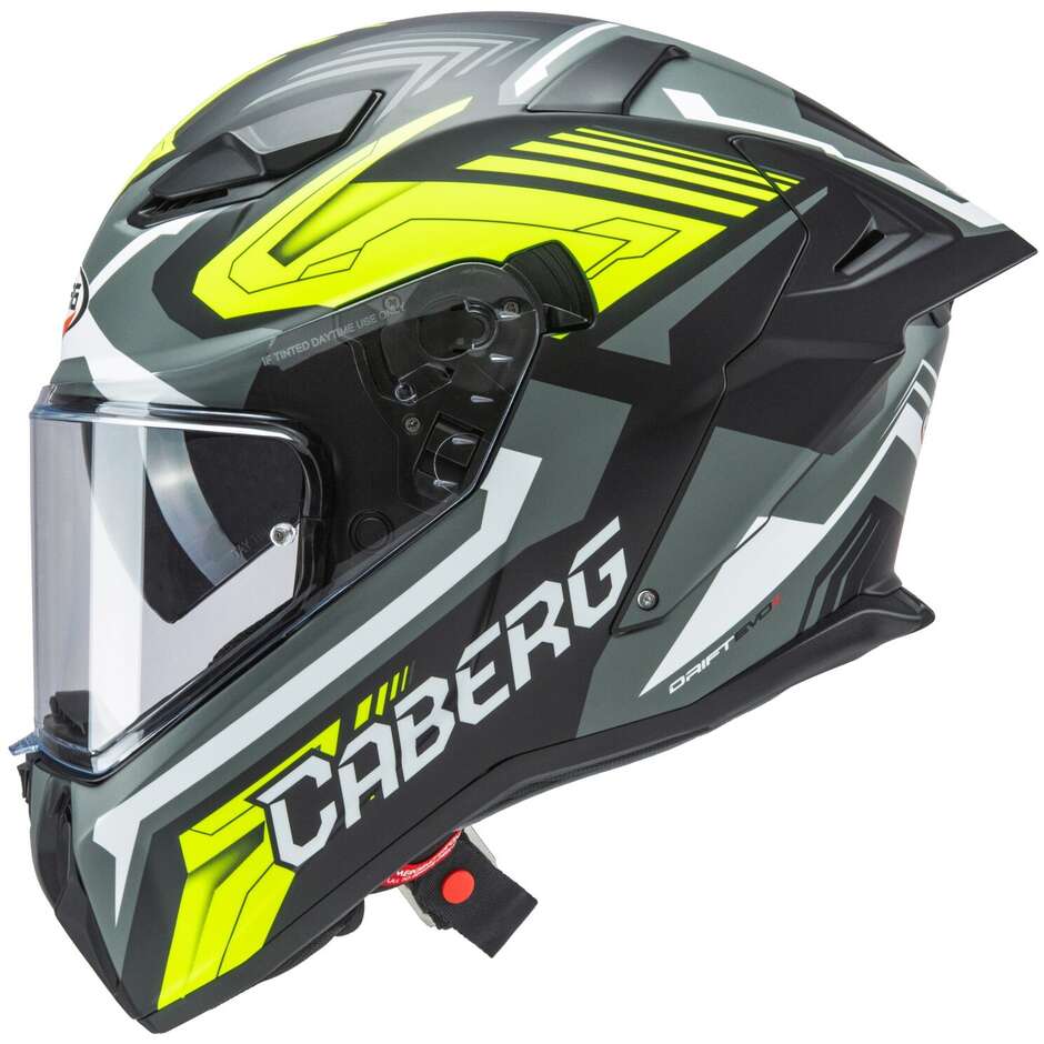 Caberg DRIFT EVO 2 JARAMA Integral-Motorradhelm Schwarz Grau Gelb Matt
