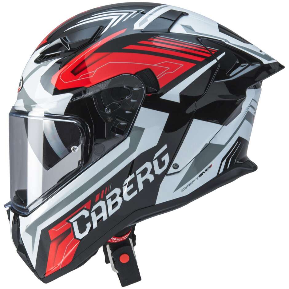Caberg DRIFT EVO 2 JARAMA Integral-Motorradhelm Schwarz Rot Weiß
