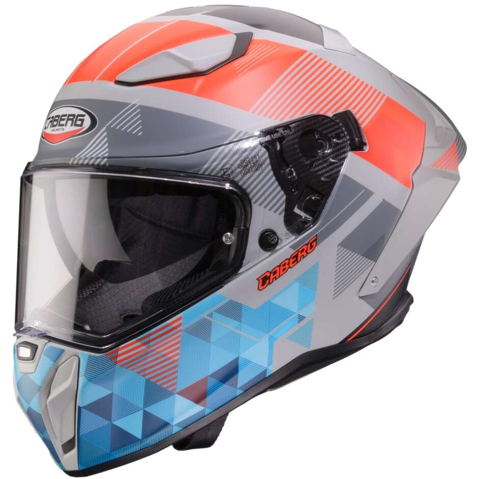 Caberg DRIFT EVO 2 PRISM MATT Integralhelm Motorrad Grau Rot Fluo Blau