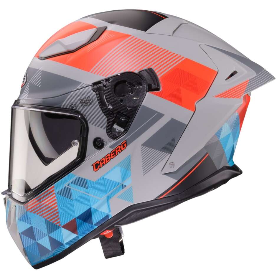 Caberg DRIFT EVO 2 PRISM MATT Integralhelm Motorrad Grau Rot Fluo Blau