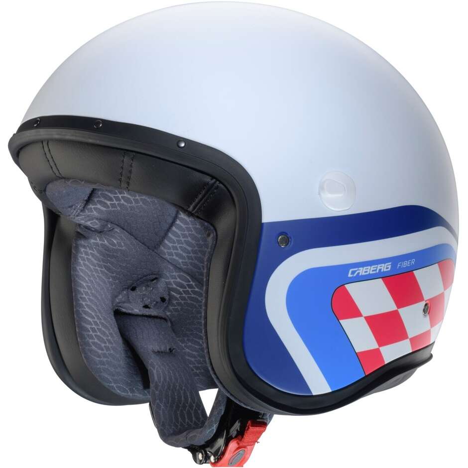 Caberg FREERIDE X DAYTONA Jet Motorradhelm Matt Hellweiß Blau Rot