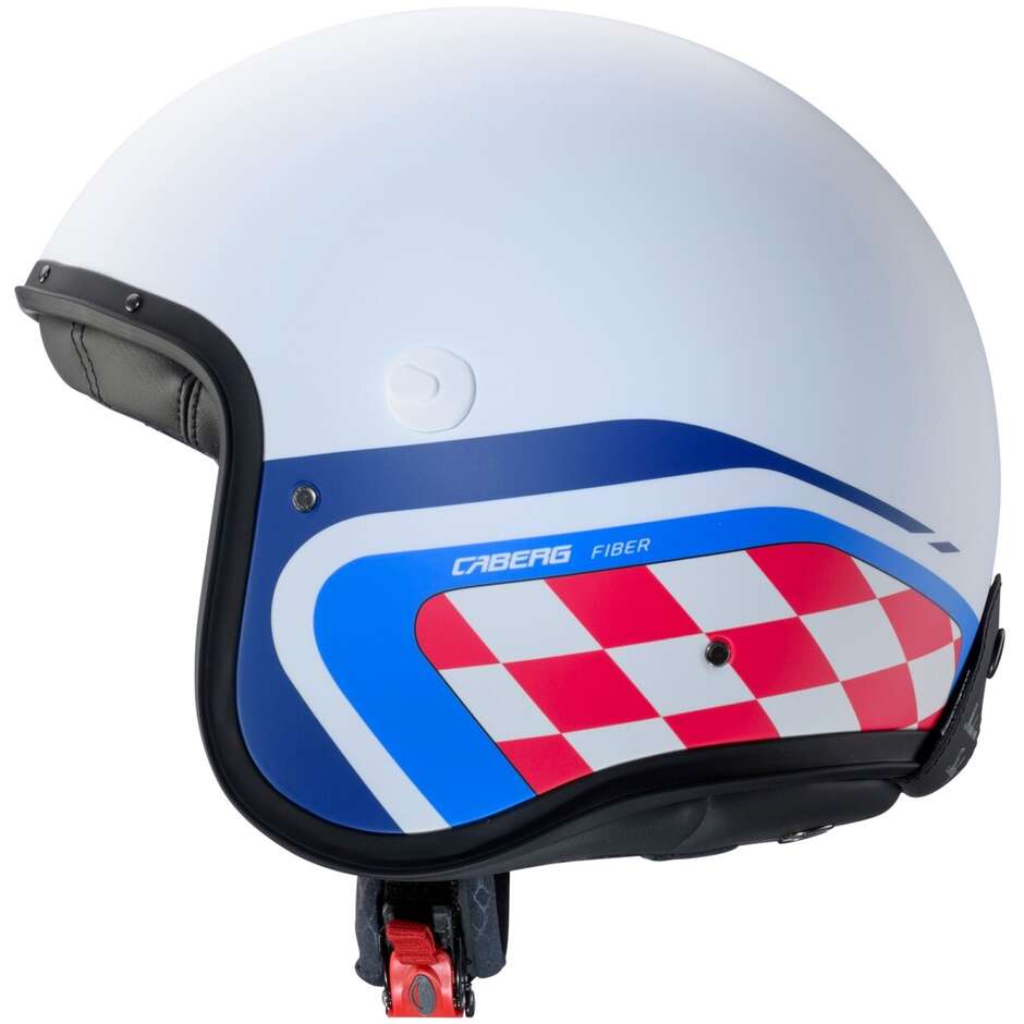 Caberg FREERIDE X DAYTONA Jet Motorradhelm Matt Hellweiß Blau Rot