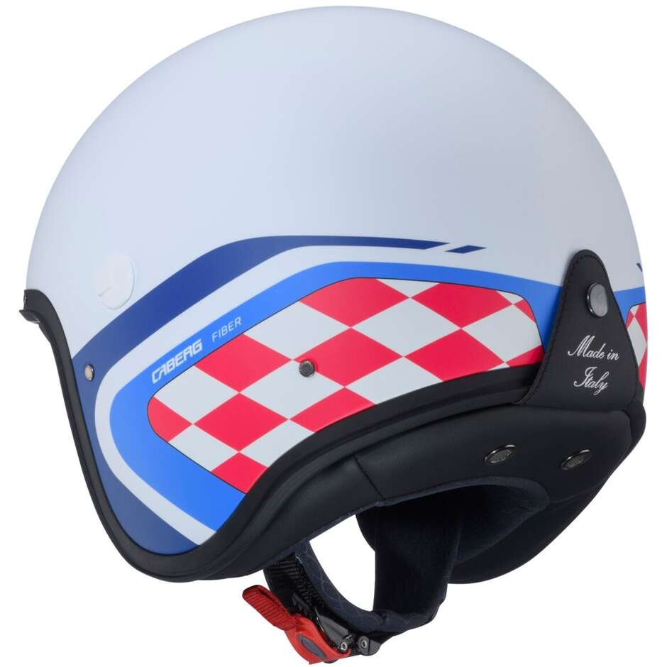Caberg FREERIDE X DAYTONA Jet Motorradhelm Matt Hellweiß Blau Rot