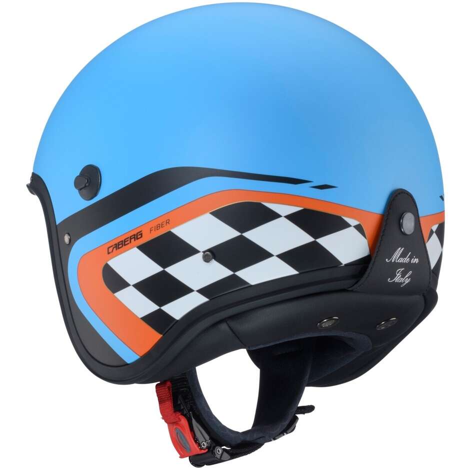 Caberg FREERIDE X DAYTONA Jet Motorradhelm Matt Klar Blau Schwarz Orange