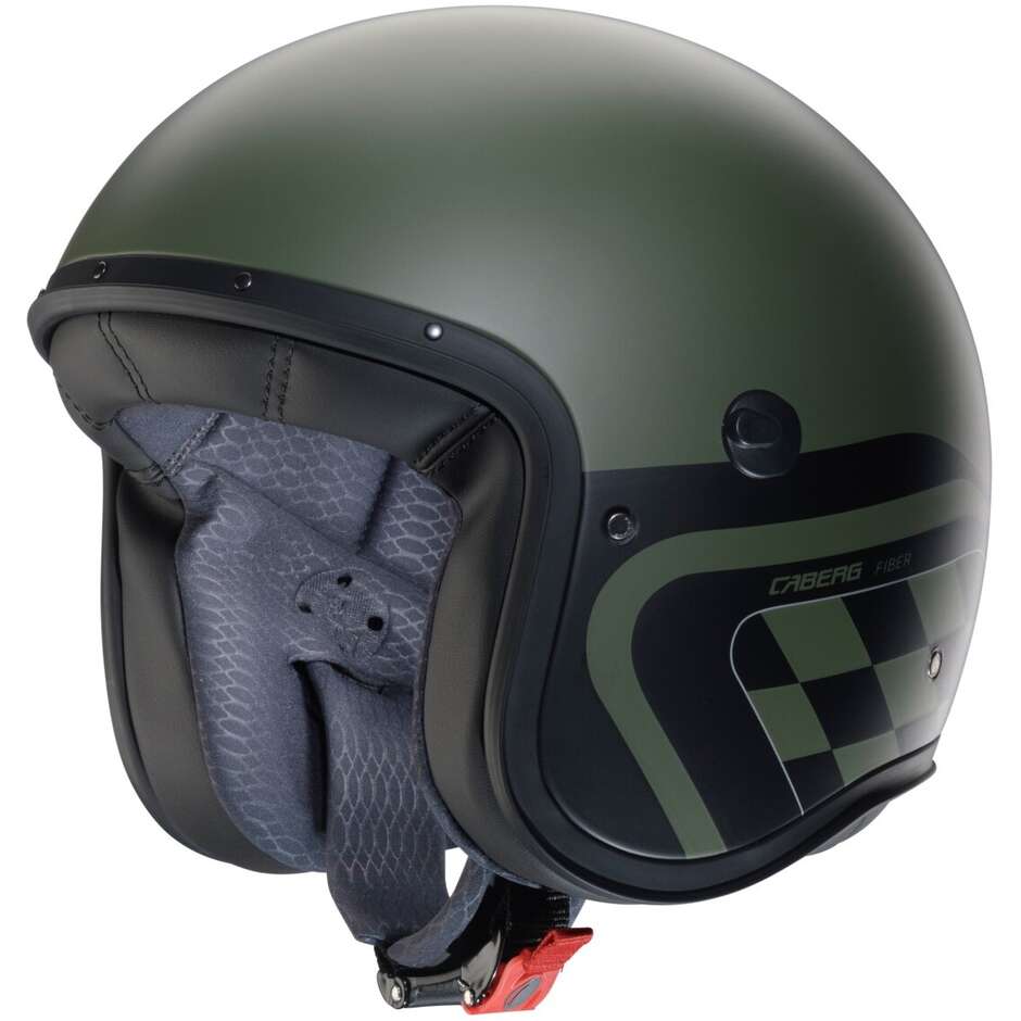 Caberg FREERIDE X DAYTONA Jet Motorradhelm Matt MILITARY Grün Schwarz Silber