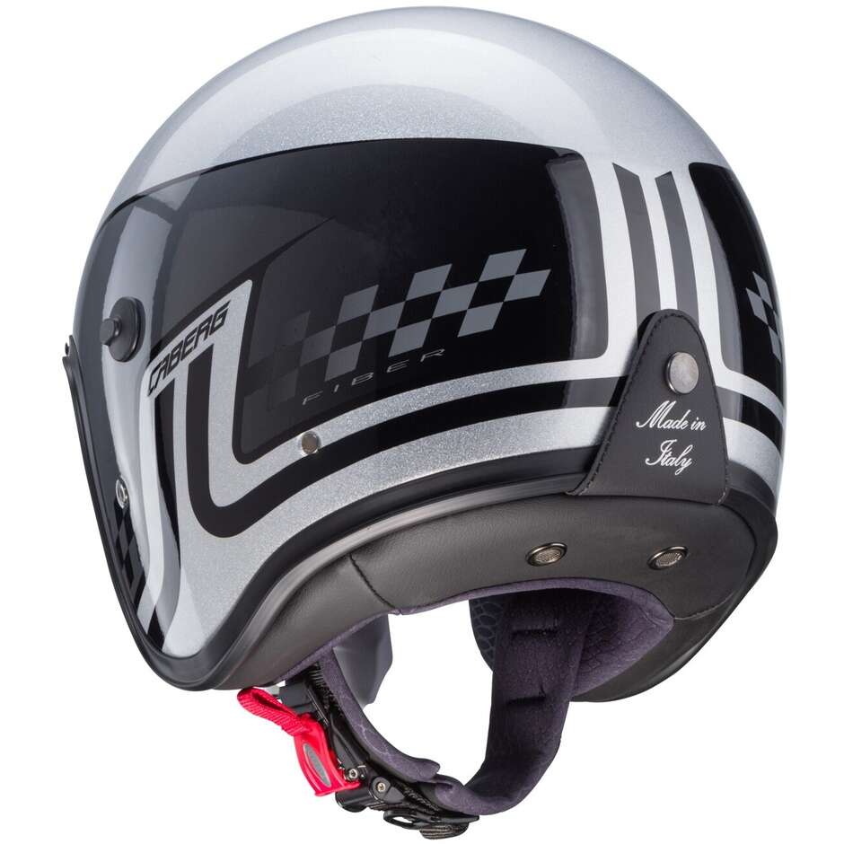 Caberg Jet Motorcycle Helmet JET FREERIDE TROPHY Silver Black Grey