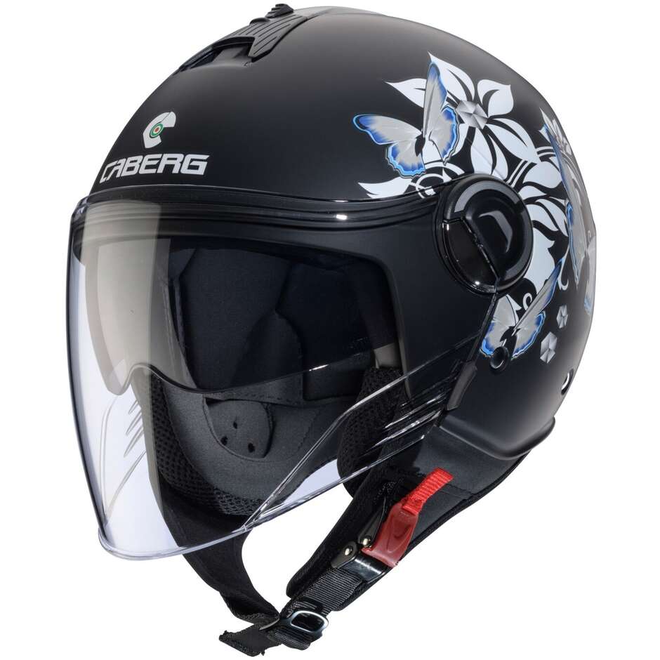 Caberg RIVIERA V4X MIA Jet Motorcycle Helmet Matt Black White Grey