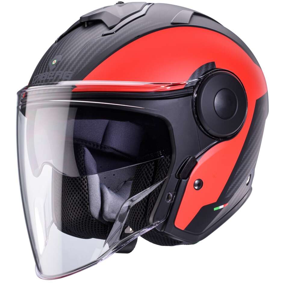 Caberg SOHO MILANO Jet Motorradhelm Matt Schwarz Rot