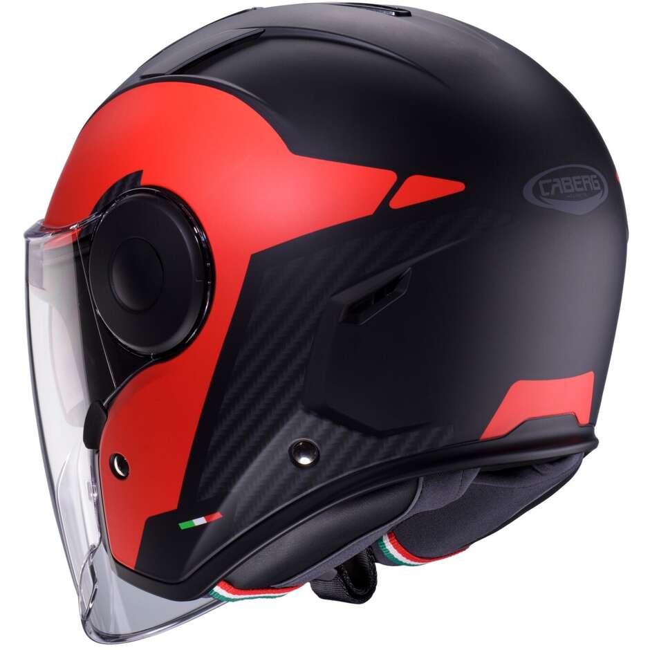 Caberg SOHO MILANO Jet Motorradhelm Matt Schwarz Rot