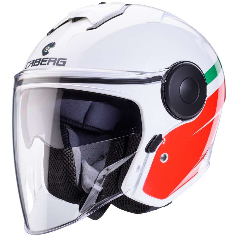 Caberg SOHO ZEPHYR Jet Motorcycle Helmet White Red Green