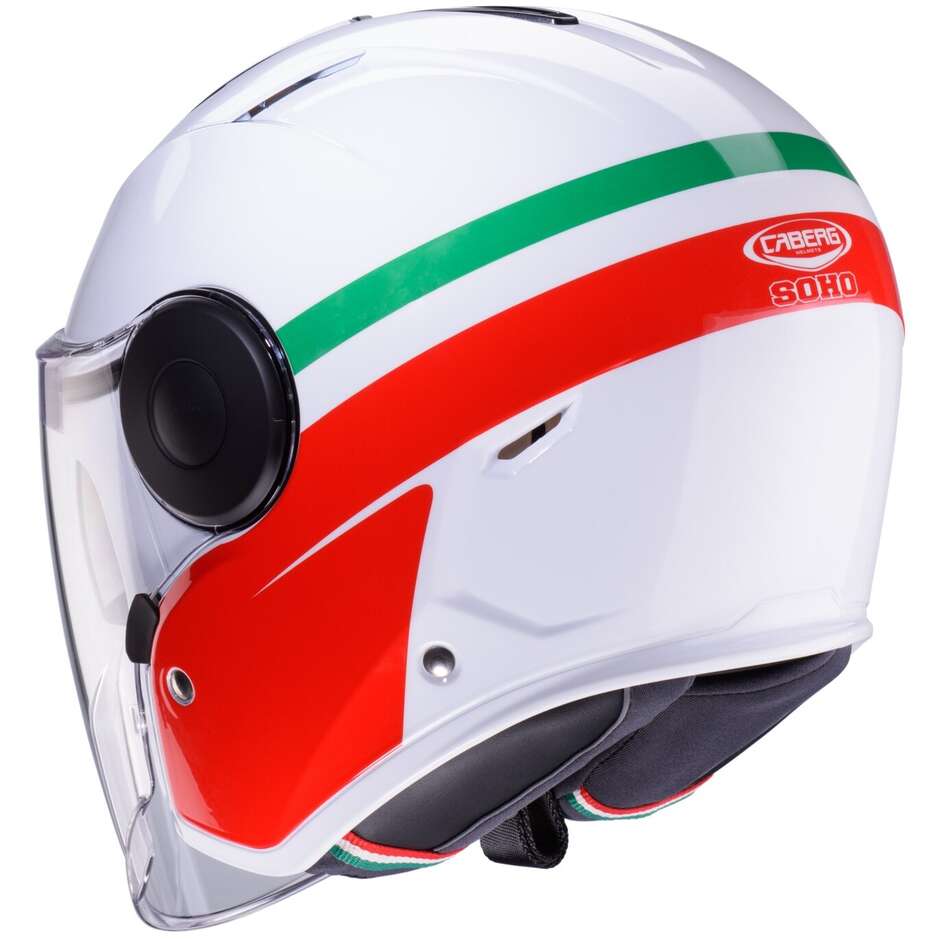 Caberg SOHO ZEPHYR Jet Motorcycle Helmet White Red Green