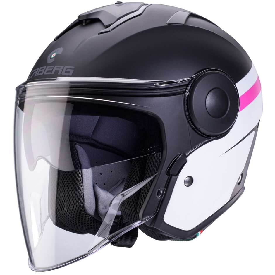 Caberg SOHO ZEPHYR Jet Motorradhelm Matt Schwarz Weiß Fuchsia