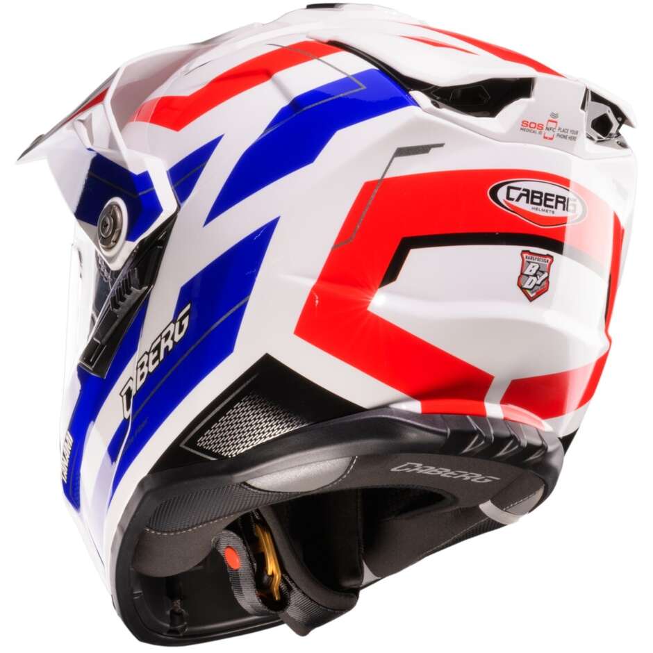 Caberg TANAMI RANGER Off-Road Full Face Motorcycle Helmet White Red Blue