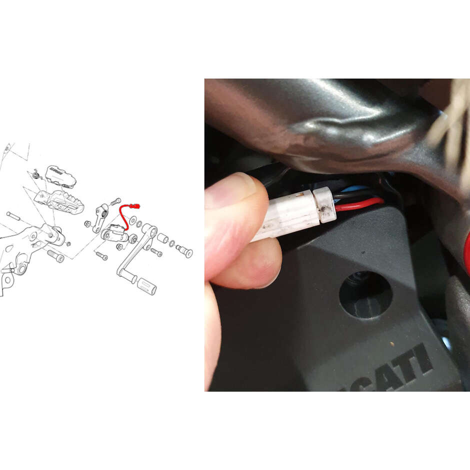 Cablaggio inversione cambio elettronico CB005 Ducati CNC Racing Nero