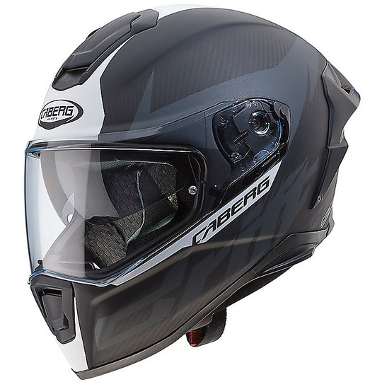 Cabrio DRIFT EVO Carbon Integral Helmet Carbon Anthracite Opaco White