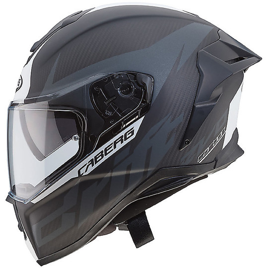 Cabrio DRIFT EVO Carbon Integral Helmet Carbon Anthracite Opaco White
