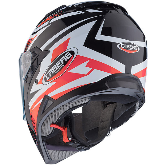 Cabron JACKAL SNIPER Whole Motorcycle Helmet Black White Red Fluo