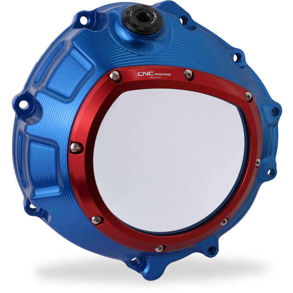 Cache embrayage transparent BMW CNC Racing CA800 Bleu Rouge