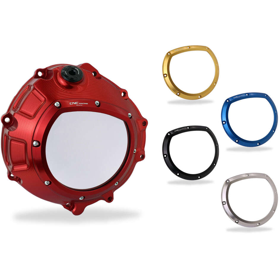 Cache embrayage transparent BMW CNC Racing CA800 Rouge Bleu