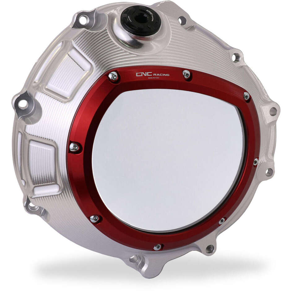 Cache embrayage transparent CNC Racing CA800 BMW Argent Rouge