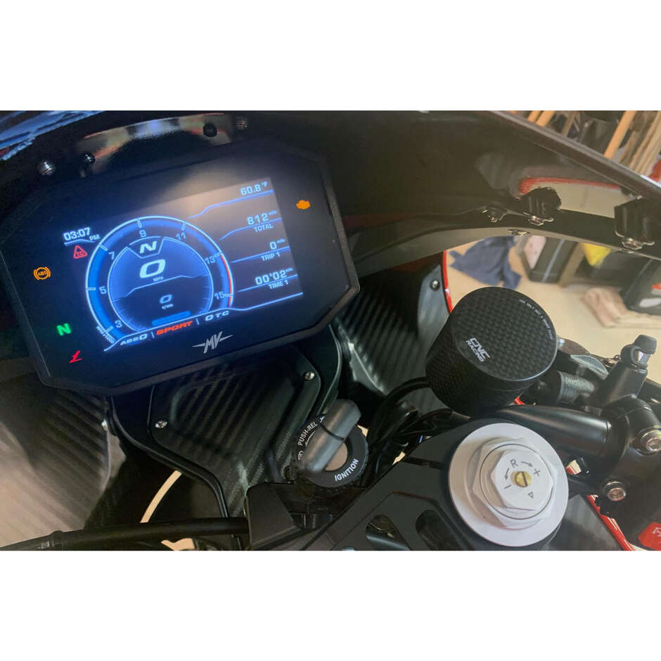 Cache support de phare ZA601 MV Agusta Superveloce - Carbone CNC Racing Mat