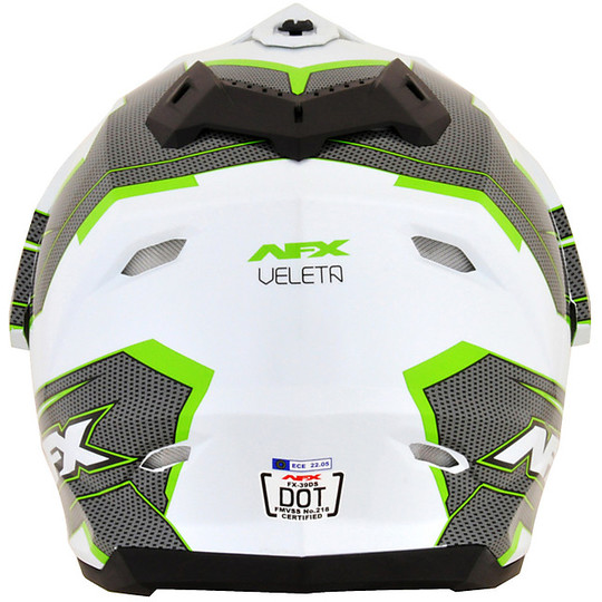 Cacso Integral Moto Dual Sport Afx FX-39 VELETA Couleur verte
