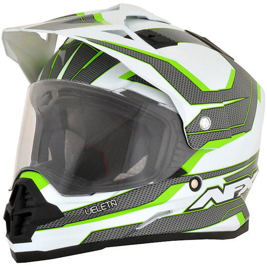 Cacso Integral Motorcycle Dual Sport Afx FX-39 VELETA Green color
