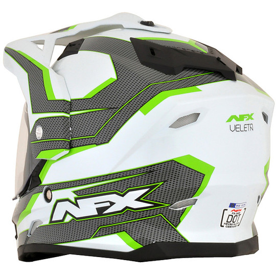 Cacso Integral Motorcycle Dual Sport Afx FX-39 VELETA Green color