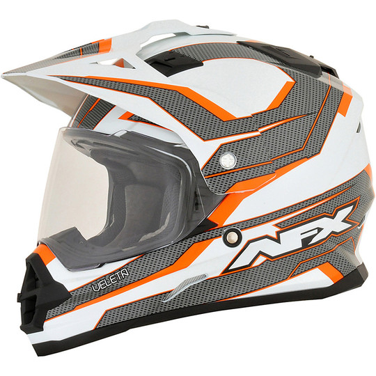 Cacso Integral Motorcycle Dual Sport Afx FX-39 VELETA Orange color