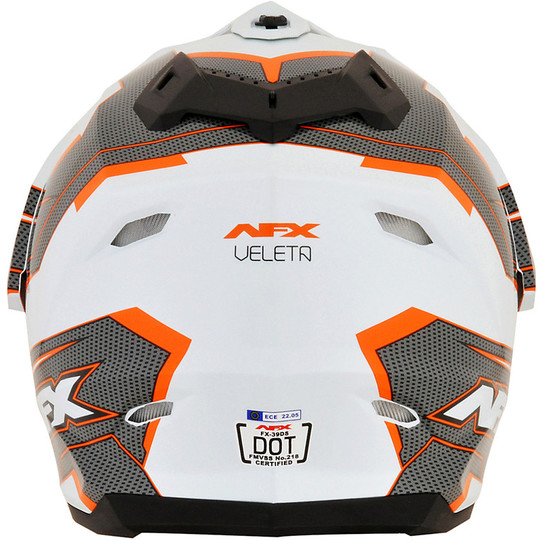 Cacso Moto Integrale Dual Sport Afx FX-39 Colorazione VELETA Arancio