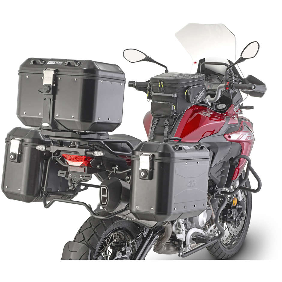 Cadres de moto Givi PL8711 pour valises latérales Monokey pour Benelli TRK 502 X (2017-19) - (2020-22)