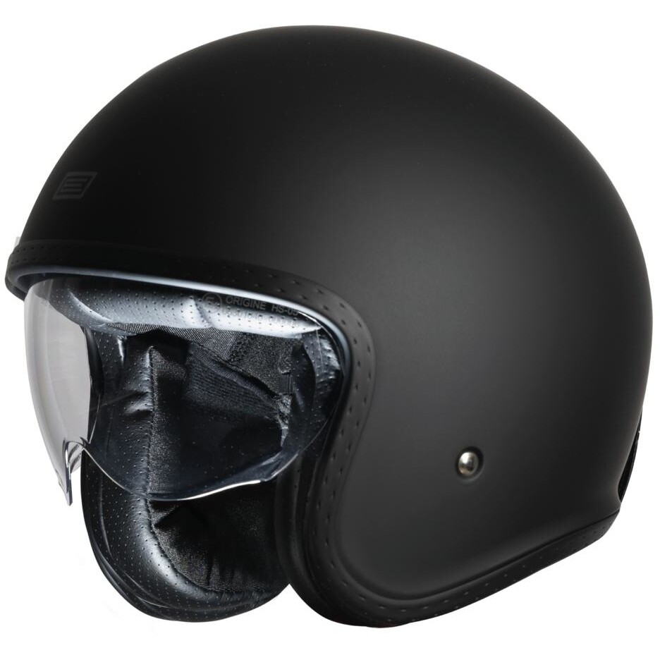 Cafè Racer Origin SPIRIT Solid Black Matt Jet Motorradhelm