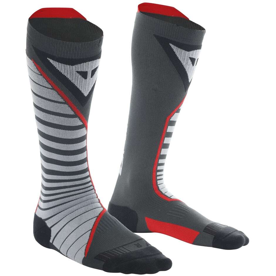Calze Lunghe Termiche FL Dainese THERMO LONG SOCKS Nero Rosso